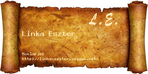 Linka Eszter névjegykártya